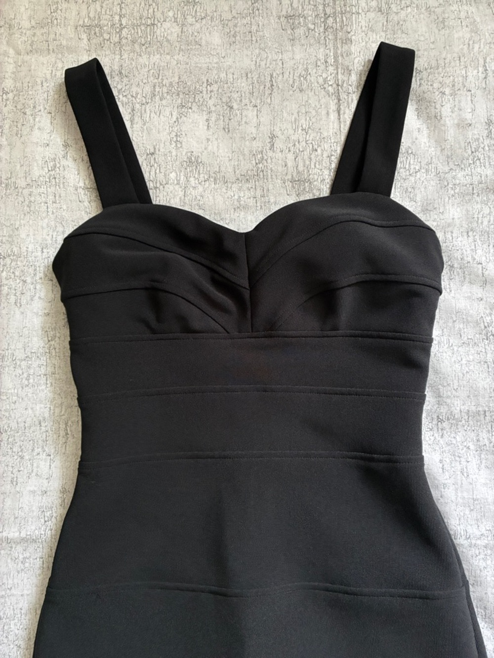 Dynamite Bodycon Mini Dress, Black, Sweetheart Neck, Wide Straps, Size: XS - Picture 7 of 7